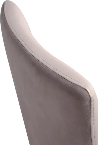 Miniatura 9 de Manhattan Comfort Shubert - Silla de comedor moderna de terciopelo y piel sintética, diseño de doble tapicería sobre marco de madera de haya maciza