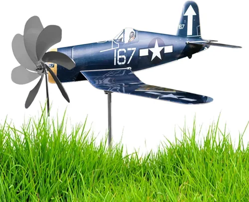 Miniatura 8 de Veleta de Avión Giratoria de ABDOLL - Nueva Veleta de Avión de Metal 2024, Veleta de Avión Hecha a Mano, Molinillo de Viento, Decoración de Veletas