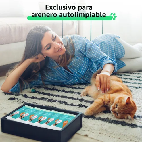 Miniatura 5 de 45 Bolsas Forros para Cajón de Desechos Compatibles con Caja de Arena Robot 4 y 3, Forros Gruesos Autolimpiantes para Caja de Arena de Gatos