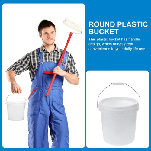 Miniatura 4 de ATERET Balde Blanco de 2 Galones Solo - Cubetas Multiusos - Grado Alimenticio - Fabricado en EE.UU. - Plástico Libre de BPA (Paquete de 3)