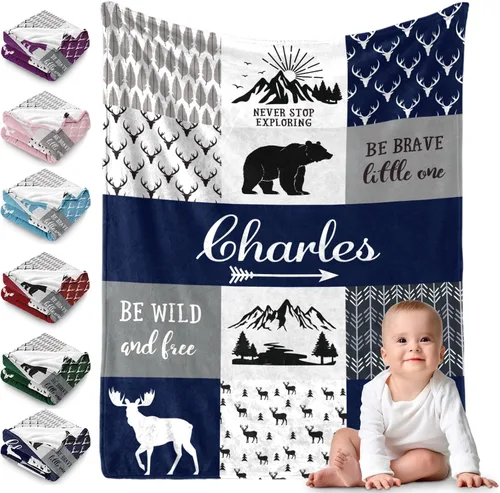 Miniatura 16 de Yoke Style Ship Next Day, mantas personalizadas para adolescentes y niños, manta personalizada con nombre para niños, manta de franela ultrasuave
