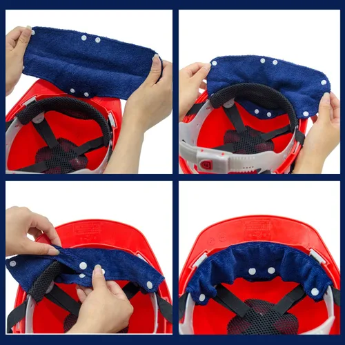 Miniatura 3 de Alpurple Banda de algodón lavable para casco – Forro reutilizable a presión y almohadillas de sudor para accesorios de casco