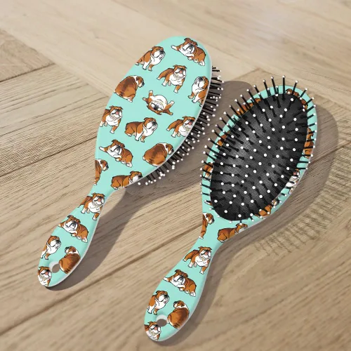 Miniatura 5 de WIRESTER Cepillo desenredante para todo tipo de cabello, cepillo de pelo para niñas y mujeres, adecuado para cabello húmedo y seco, posturas Bulldog
