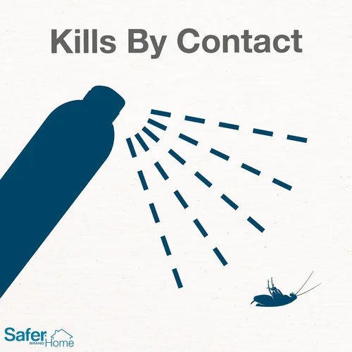 Miniatura 8 de Safer SH111 - Aerosol para hormigas, cucarachas, arañas, moscas, peces plateados y pulgas, sin CFC, hecho con aceites naturales, espray de 13.25