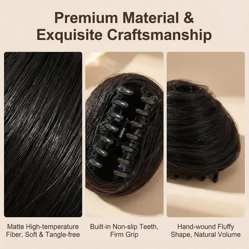 Miniatura 3 de Orejas de gato con clip de pinza de moño en moño espacial, extensiones de cabello con orejas de gato, accesorio de peluca, extensiones de cola
