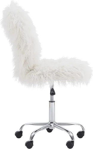 Miniatura 12 de Linon Cora Faux Flokati - Silla de oficina sin brazos, color blanco