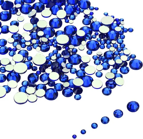 Miniatura 24 de LolliBeads Piedras redondas de resina para uñas con parte trasera plana y cristales acrílicos.