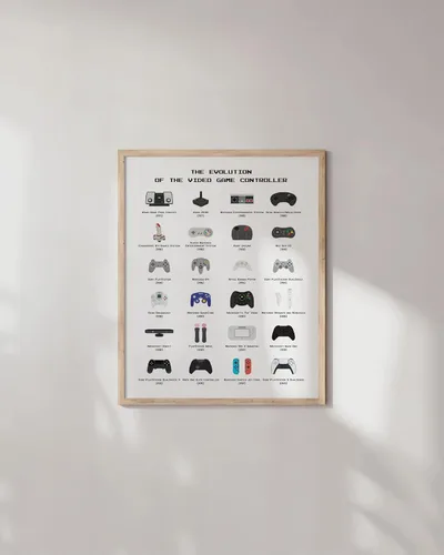 Miniatura 5 de HAUS AND HUES Póster retro de videojuegos para paredes, arte de pared para jugadores, decoración de sala de juegos (sin marco, 16 x 20)