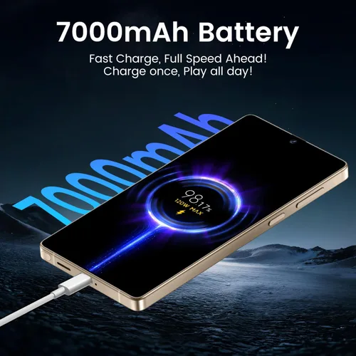 Miniatura 5 de JQAKP I25 Ultra Smartphone 16+512GB Android 14 Snapdragon 8 Gen 3 Cámara dual de 68MP+108MP Batería de 7000mAh Pantalla FHD+ de 6.99