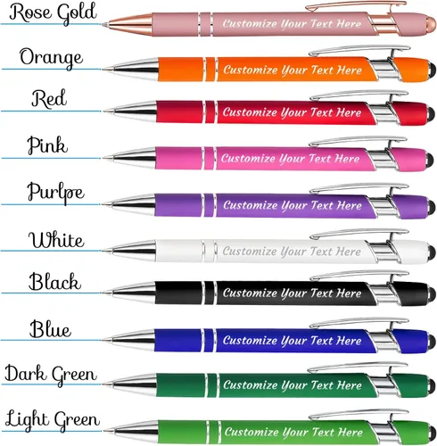 Miniatura 3 de Bolígrafos personalizados con grabado de nombre personalizado, bolígrafos de punta de lápiz con punta de lápiz personalizada, bolígrafos de Azul