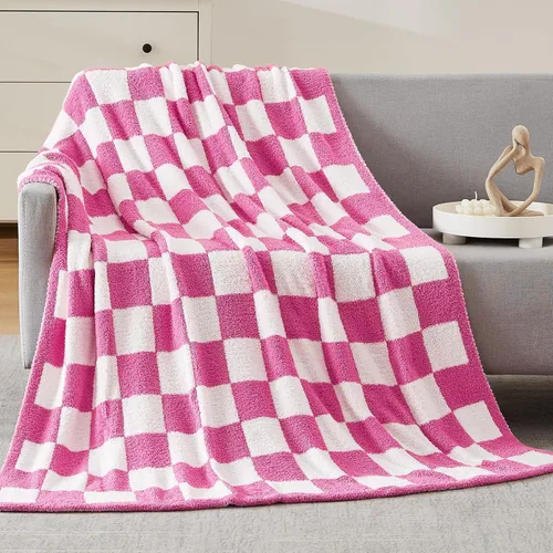 Miniatura 42 de WRENGONGE - Manta a rayas de color caqui, suave, acogedora, mullida, cálida, para sillón, sofá, cama o viajes, ligera, 50 x 70 pulgadas, regalo