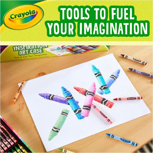 Miniatura 10 de Estuche de Arte Crayola Inspiration - Juego de Colorear Tie-Dye (140 piezas), Set de Suministros de Arte para Niños, Kit de Dibujo de Viaje, Regalo