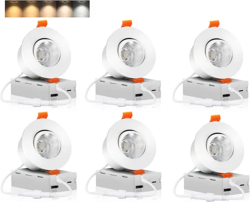 Miniatura 9 de CLOUDY BAY Luz empotrable LED inteligente de 4 pulgadas, iluminación empotrada que cambia de color, compatible con Alexa y Google Home Assistant