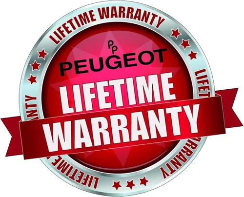 Miniatura 2 de Peugeot reloj de mujer enchapado en oro 14K, correa de cuero