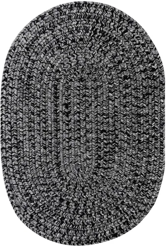 Miniatura 94 de Alfombra ovalada trenzada gris humo de 20 x 30 pulgadas, lavable para interiores y exteriores, decoración campestre para cocinas y entradas