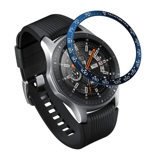Miniatura 26 de AISPORTS Anillo de bisel compatible con Samsung Galaxy Watch 1.811 in bisel Loop cubierta adhesiva anti arañazos acero inoxidable bisel de metal