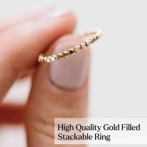 Miniatura 2 de Nova Stacking Ring – Handmade Rings for Women—Stackable Rings