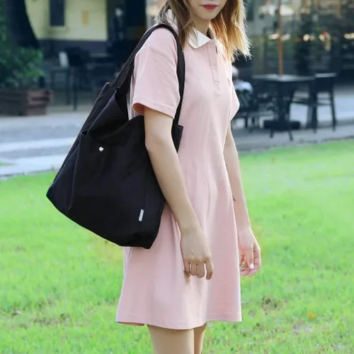 Miniatura 6 de Bolso de lona para mujer, ligero, para el trabajo, la escuela, con asa superior