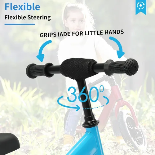 Miniatura 3 de Bicicleta de equilibrio de 16 pulgadas para niños de 4, 5, 6, 7, 8 años, bicicletas sin pedales, bicicleta de entrenamiento con asiento ajustable