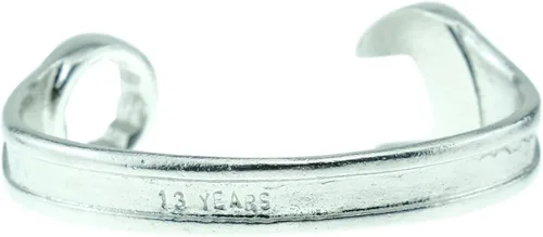 Miniatura 2 de 13th for Husband - Brazalete de llave inglesa para hombre estampado con 13 años, Sin gemas.