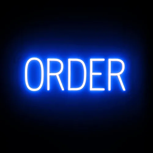 Miniatura 25 de SpellBrite Letrero de solo efectivo, aspecto de neón para efectivo, luz LED azul, 17.5 x 15.0 pulgadas