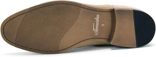 Miniatura 4 de Temeshu Botas Chelsea sin cordones de gamuza para hombre, botas de cuero genuino, botines de vestir Oxford casuales impermeables MS05