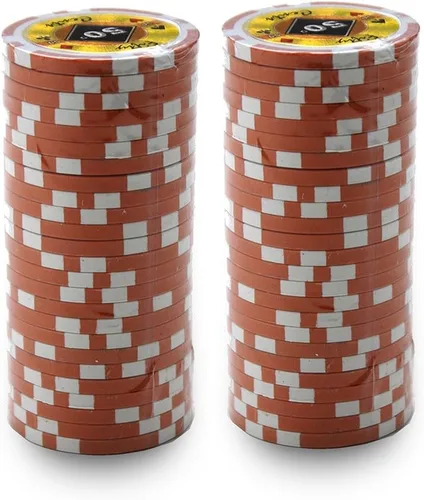 Miniatura 2 de Brybelly Black Diamond Poker Chip - Compuesto de arcilla pesada de 0.49 oz, paquete de 50 ($0.50 naranja)