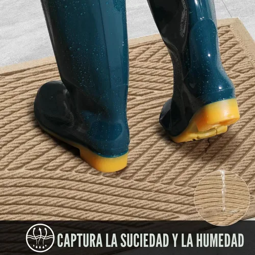 Miniatura 2 de HIYARD Tapete resistente para puerta delantera, absorbente, resistente a la suciedad y a la suciedad, para interiores y exteriores, resistente a