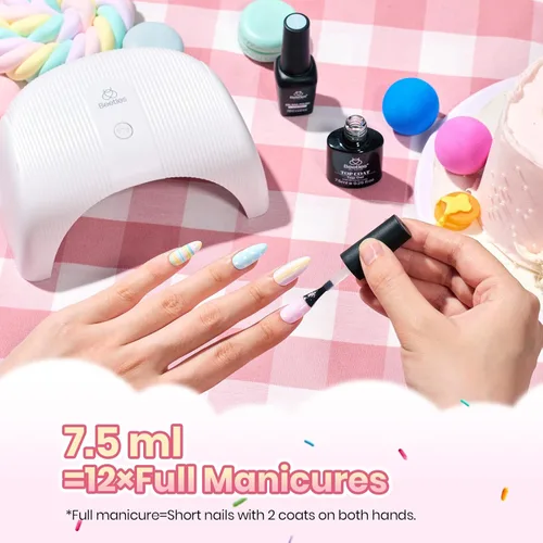 Miniatura 6 de Beetles - Esmalte de uñas de gel pastel, 6 colores, esmalte de gel macarrón, rosa claro, azul, verde, amarillo, morado, uñas suaves para todas