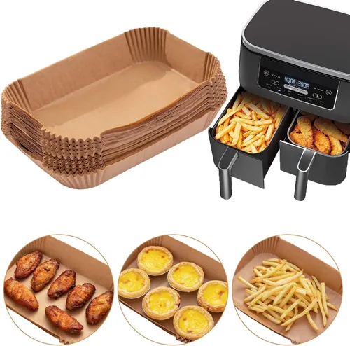 Forro de papel desechable para freidora de aire, 100 piezas de revestimientos de pergamino de grado alimenticio para Ninja DZ201, accesorios de