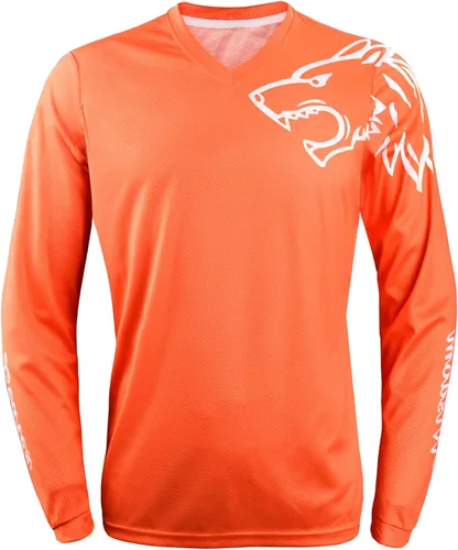 Miniatura 2 de Camisetas de ciclismo de montaña para hombre, manga larga, MTB Off-Road Motocross Jersey de secado rápido y absorbe la humedad