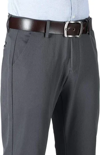 Miniatura 4 de Plaid&Plain - Pantalones de vestir para hombre, corte delgado, elásticos