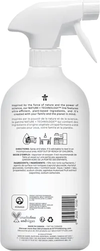Miniatura 7 de ATTITUDE Spray limpiador multiusos, verificado por EWG, vegano, fabricado con 94% de ingredientes a base de plantas, sin rayas para cocina, baño