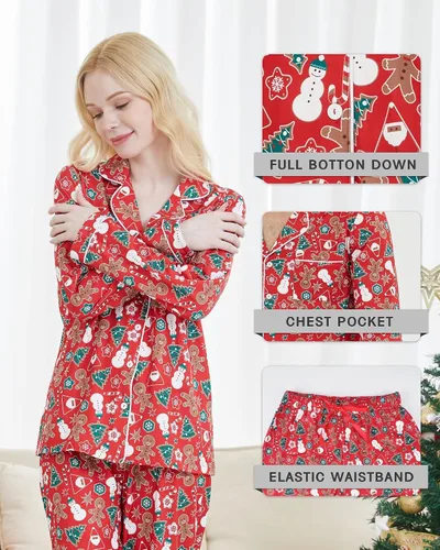 Miniatura 5 de DAUGHTER QUEEN Pijamas de Navidad para la familia, niños de 6 a 15 años, tallas de adultos S-XXL