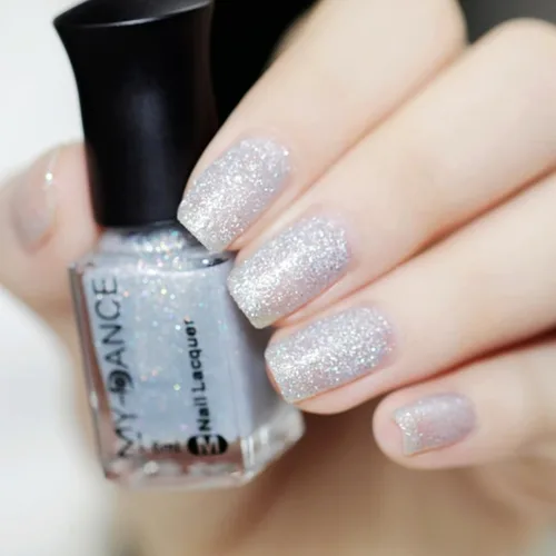Miniatura 5 de Esmalte de uñas plateado, efecto espejo metálico, decoración de uñas metálica de larga duración no desprendible, esmalte de uñas brillante para 12#