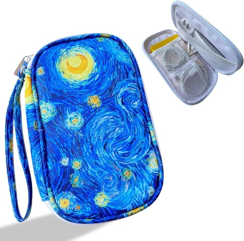 Miniatura 11 de Funda organizadora de artículos electrónicos, organizador de cables, bolsa de tecnología de viaje esenciales, adecuada para cargador, cable, Negro