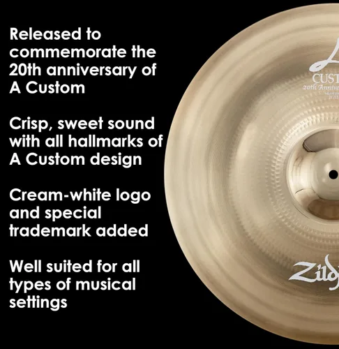 Miniatura 4 de Zildjian - Platillo personalizado para el 20 aniversario de 21 pulgadas