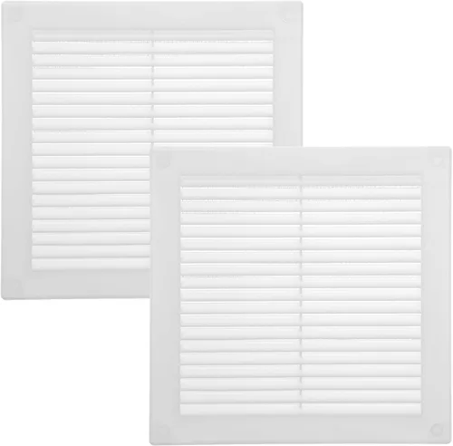 Miniatura 20 de Vent Systems 3 x 3 pulgadas (dimensiones de apertura) - Cubierta de ventilación de plástico blanco Soffit - Rejilla de ventilación cuadrada plana