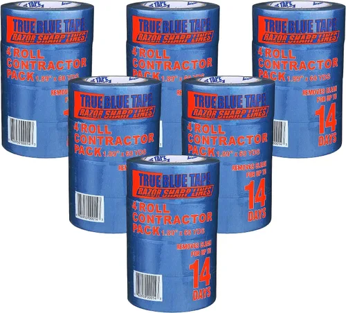 Miniatura 10 de True Blue Premium Blue - Cinta adhesiva de pintor profesional, para uso en interiores y exteriores, grado comercial, disponible en 2 anchos