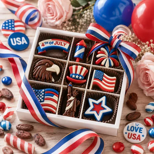 Miniatura 5 de Moldes de silicona para el 4 de julio, paquete de 2 moldes de chocolate para el Día de la Independencia, bandeja patriótica de silicona para dulces