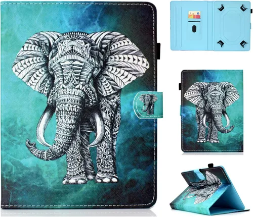 Miniatura 10 de Funda universal para tablet de 7 pulgadas, piel sintética [ranuras para tarjetas], cubierta magnética, para Samsung Galaxy Tab E/Tab A 7.0, Fire 7
