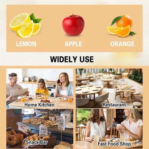 Miniatura 7 de Hakka Commercial Easy Wedger - Cortador de limón con 3 cuchillas, cortador de frutas de acero inoxidable 4/6/8 para limones, limas, tomates, papas
