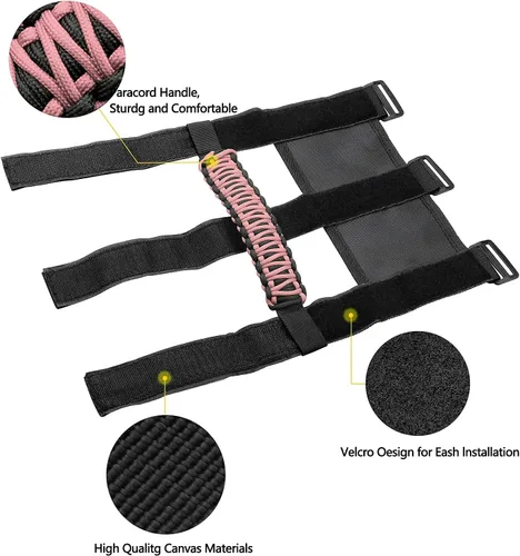 Miniatura 4 de 4 asas de agarre de barra antivuelco compatibles con Jeep Wrangler JLU JK JKU TJ YJ LJ JT JL y Gladiator JT 1987-2021 UTV y ATV, se adapta a barras