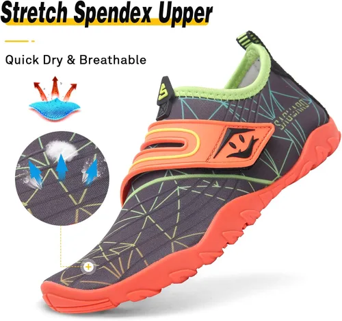 Miniatura 2 de SAGUARO Kids Boys Girls Water Shoes Non-Slip Quick-Dry Barefoot Aqua Shoe Outdoor Sport Beach Swimming Surfing Diving