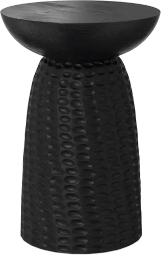 Miniatura 22 de SIMPLIHOME Boyd - Mesa auxiliar redonda de madera de mango maciza de 13 pulgadas de ancho x 18 pulgadas de alto, mesa de noche contemporánea hecha a