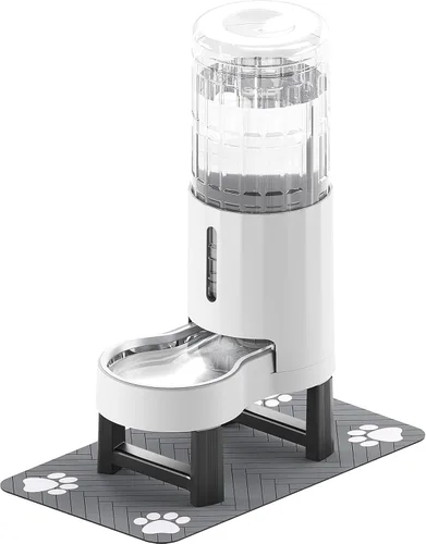 Miniatura 13 de CZPET Dispensador automático de agua de 7L para perros y gatos con cuenco de acero inoxidable, dispensador de agua por gravedad, 100% libre de BPA