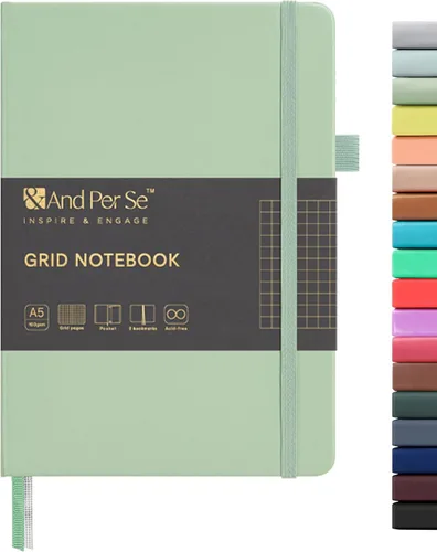 Miniatura 49 de &And Per Se - Cuaderno en blanco, 160 páginas, 5.7 x 8 pulgadas, cuaderno de rayas estrechas con papel grueso para escribir, cuaderno de tapa dura