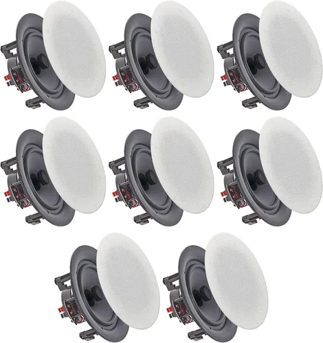 Miniatura 10 de Vaiyer Juego de 2 altavoces de techo sin marco de 5.25 pulgadas, 350 vatios (por par) sistema de cine en casa, montaje empotrado en pared
