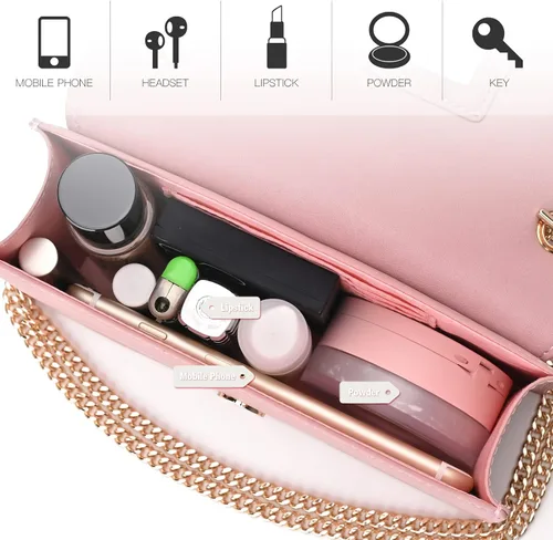 Miniatura 5 de GM LIKKIE Bolso de mano cruzado para mujer, bolso de noche con purpurina, borla de lentejuelas, bolso de boda para fiesta
