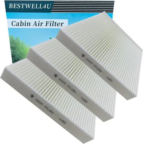 Paquete de 3 filtros de aire para cabina BW182 blancos para Civic, CR-V, CR-Z, Fit, HR-V, Insight. Reemplazo para CF11182, CP182, 80292-TF0-G01